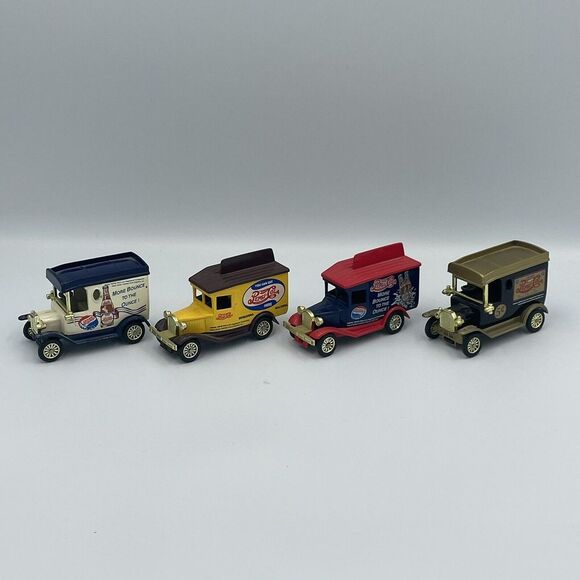 Vintage Pepsi Cola‎ Delivery Trucks Metal Diecast Order By Mail Trucks Lot Of 4 - Picture 1 of 9